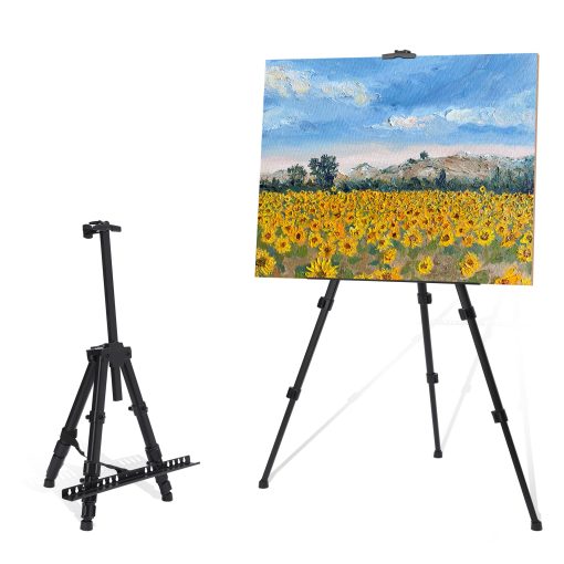 Aluminum easel for paintings