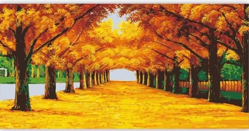 Frame Forest Landscape Acrylic Paint - DIY Paint By Numbers - Numeral Paint