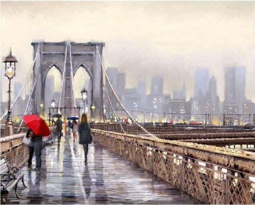 Bridge City Painting Acrylic Coloring - DIY Paint By Numbers - Numeral Paint