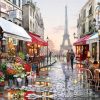 Paris Street City  - DIY Paint By Numbers - Numeral Paint