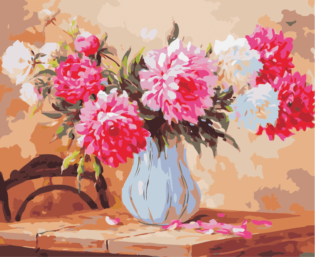 Beautiful Flowers Flowers Paint By Numbers