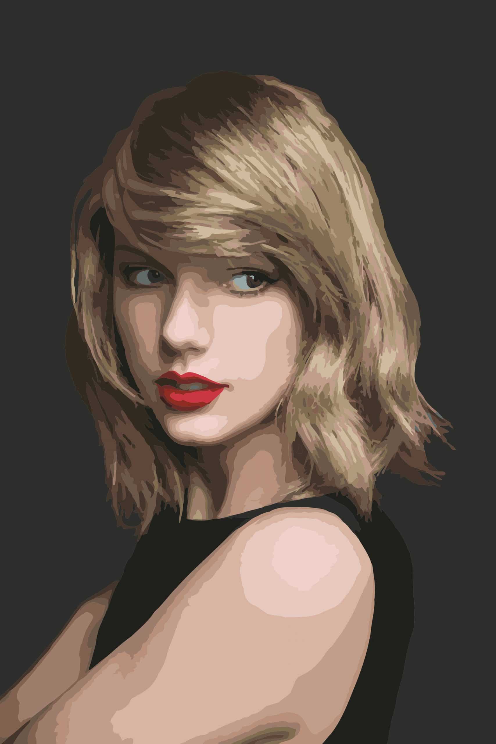 Taylor Swift in Purple Dress People Paint By Numbers 