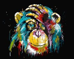 Abstract Monkey - DIY Paint By Numbers - Numeral Paint