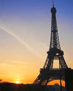 Paris Eiffel Tower Sunset France Paint By Numbers