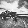Black And White Tractor Paint by numbers