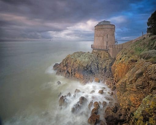 Dublin Ireland Martello tower adult paint by numbers
