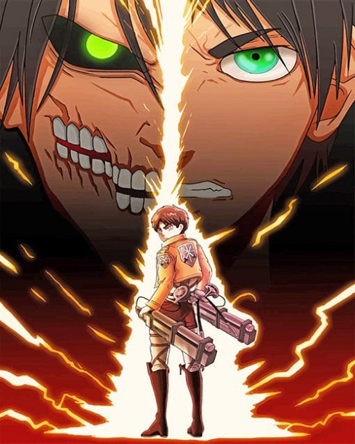 Eren Anime Attack On Titan adult paint by numbers