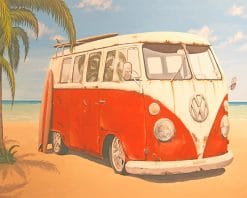 Vintage VW bus adult paint by numbers