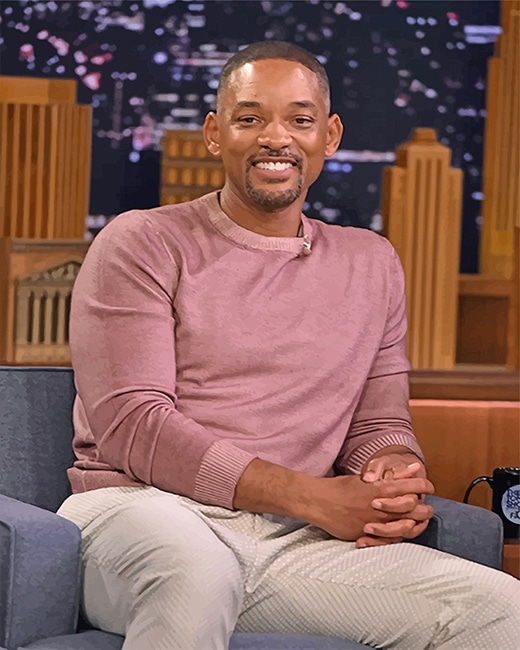 Will Smith in Tonight Show starring Jimmy Fallon adult paint by number