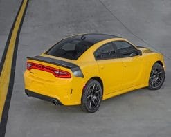 Yellow Dodge Charger Daytona 2016 adult paint by numbers