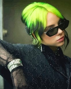 Green Hair Billie Eilish paint by number