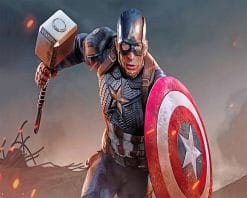 Captain America paint by number