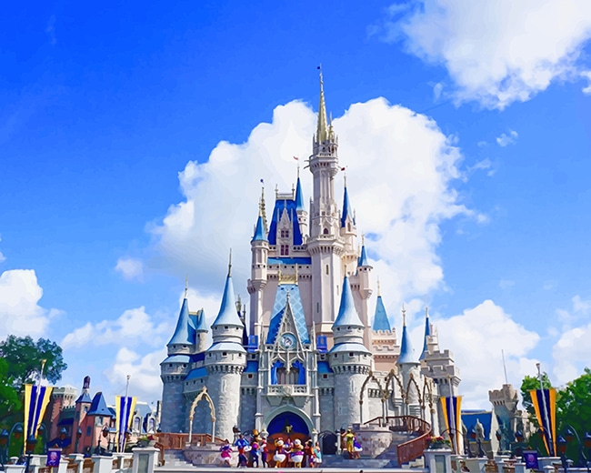 Disney World Cinderella Castle Cartoon And Animation
