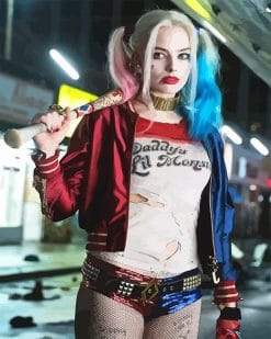 Harley Quinn Suicide Squad paint by number