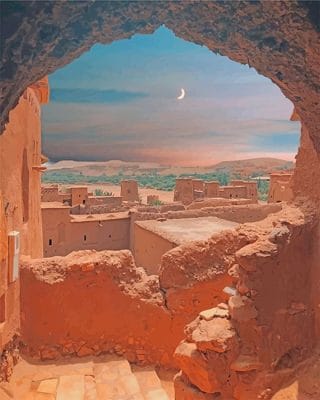 Kasbah Ait Ben Haddou Morocco paint by number