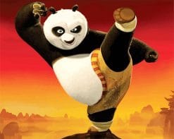 Kung Fu Panda paint by number