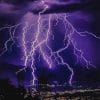 Lightning Purple Sky paint by number