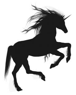 Unicorn Silhouette paint by number