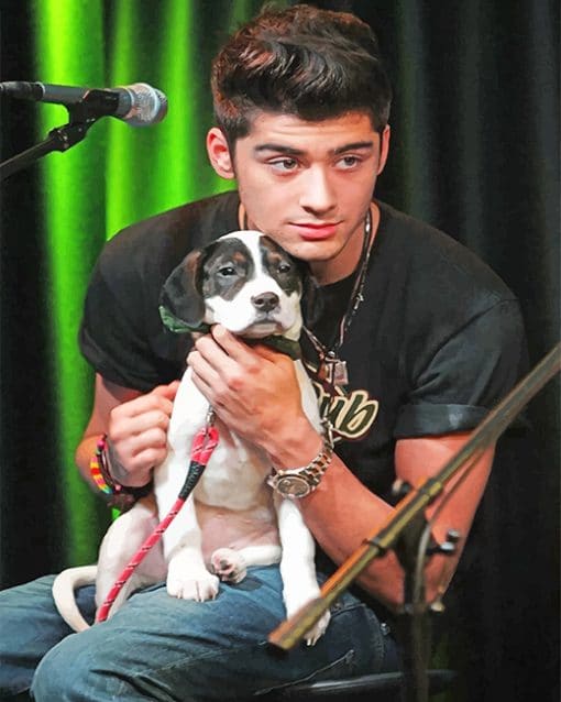 Zayn Malik And his Cute Pet Paint By Numbers