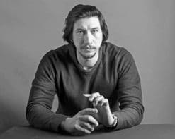 Adam Driver Black And White Paint By Numbers