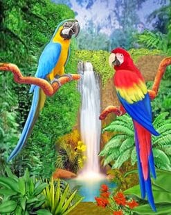 Beautiful Parrots adult paint by numbers