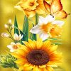 Beautiful Yellow Flowers adult paint by numbers