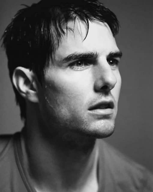 Black and White Tom Cruise adult paint by numbers