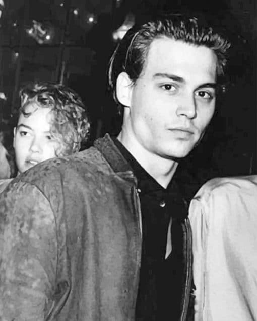 Black And White Young Johnny Deep Paint By Numbers