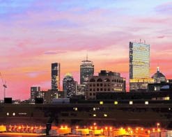 Boston Skyline adult paint by numbers