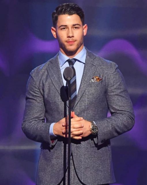 Classy Nick Jonas adult paint by numbers