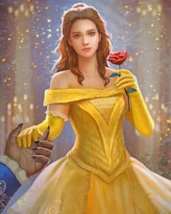 Gorgeous Belle From The Beauty and the Beast adult paint by numbers