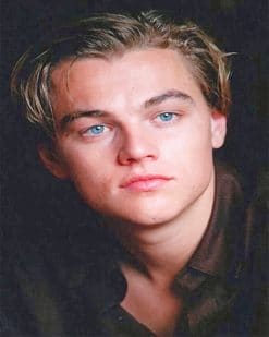 Handsome young Leonardo Dicaprio adult paint by numbers