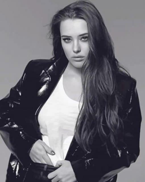 Katherine Langford black and white adult paint by numbers