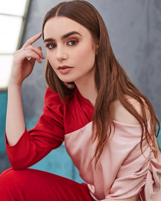 Lily Collins Photoshoot adult paint by numbers