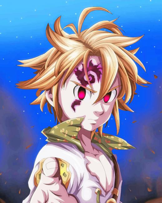 Meliodas Anime - NEW Paint By Number - Paint by numbers for adult