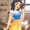 Modern Snow White Taking A Mirror Selfie Paint By Numbers