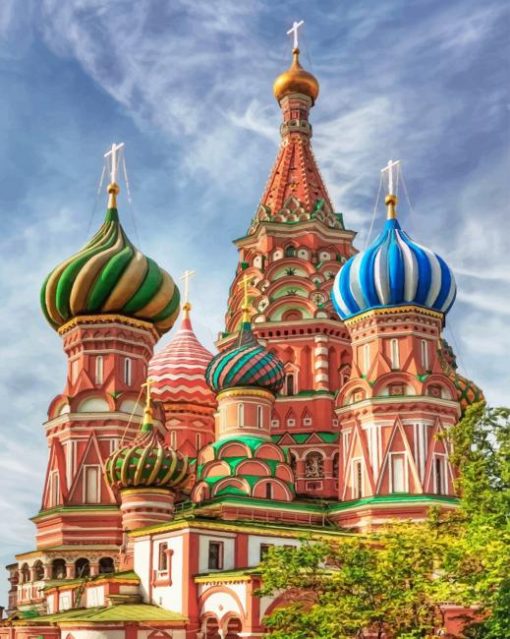 St Basils Cathedral Moscow Russia Paint By Numbers