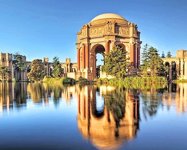 The Palace of Fine Arts San Francisco paint by number