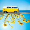 Yellow VW Sunflowers Shadow adult paint by numbers