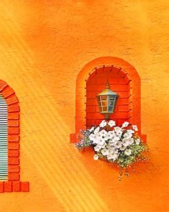 Aesthetic Burnt Orange Wall Paint By numbers
