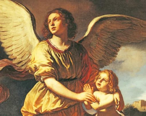 Beautiful Guardian Angel Paint By numbers
