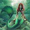 Beautiful Mermaid With Long Hair paint by number