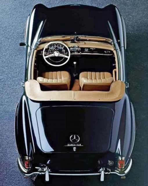 Black Classic Mercedes Benz paint by number
