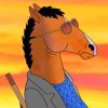 BoJack Horseman With Sunglasses paint by number