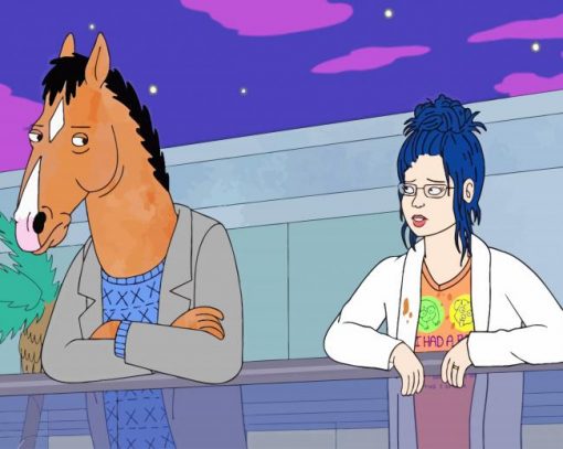 BoJack With His Friend Diane paint by number