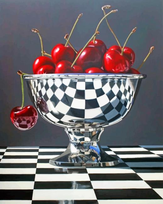 bowl of cherries adult paint by number