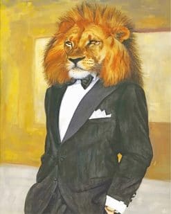 Classy Lion paint by number