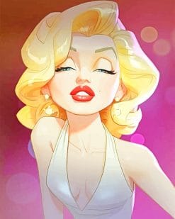 Cute Marilyn Monroe paint by numbers