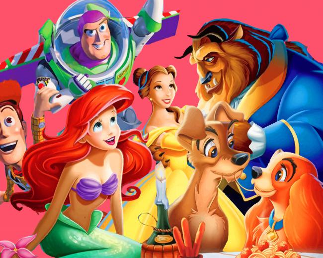 Disney Cartoon Characters - Paint By Numbers - Painting By Numbers