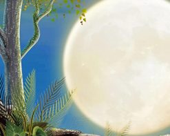 Full Moon Nature paint by number